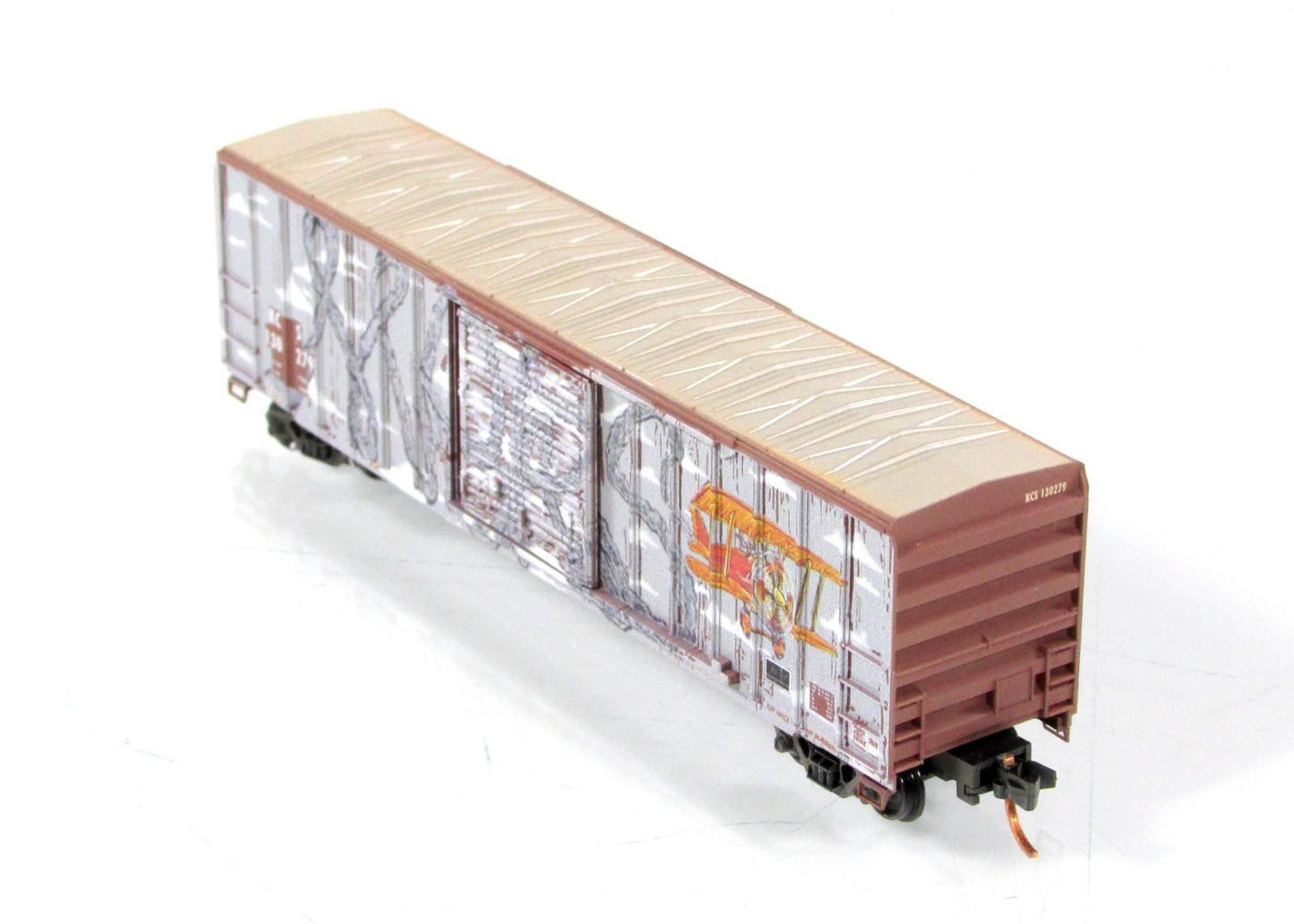 N Scale **KANSAS CITY SOU** Weathered / Graffiti Box Car - Micro Trains 02544016