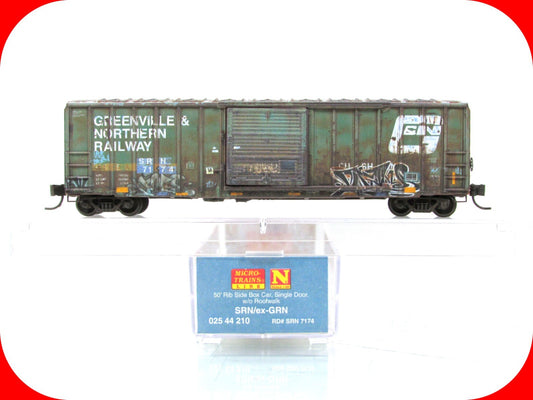 N Scale ***SABINE RIVER ex-GRN*** Graffiti Box Car #7174 - Micro Trains 02544210