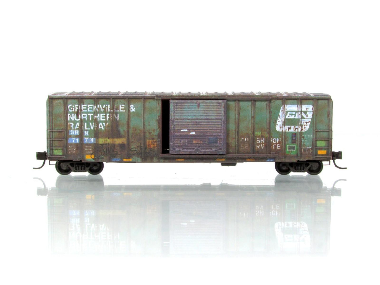 N Scale ***SABINE RIVER ex-GRN*** Graffiti Box Car #7174 - Micro Trains 02544210
