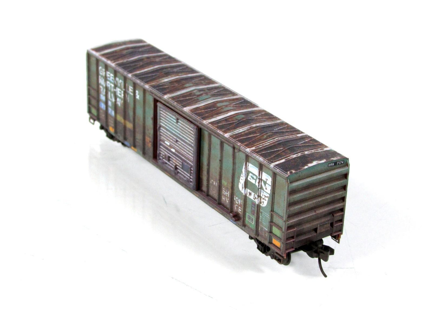 N Scale ***SABINE RIVER ex-GRN*** Graffiti Box Car #7174 - Micro Trains 02544210