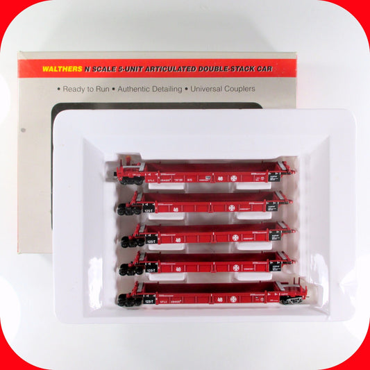 N Scale **SANTA FE** Articulated Well Car #254201 - Walthers 932-8102, MTL Cplrs