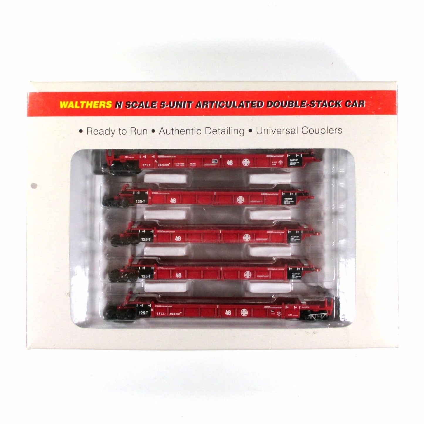 N Scale **SANTA FE** Articulated Well Car #254201 - Walthers 932-8102, MTL Cplrs