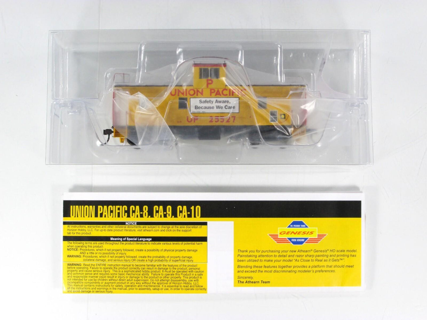HO Scale **UNION PACIFIC** CA-8 Caboose #25527 - Athearn, DCC Tsunami Sound, LED