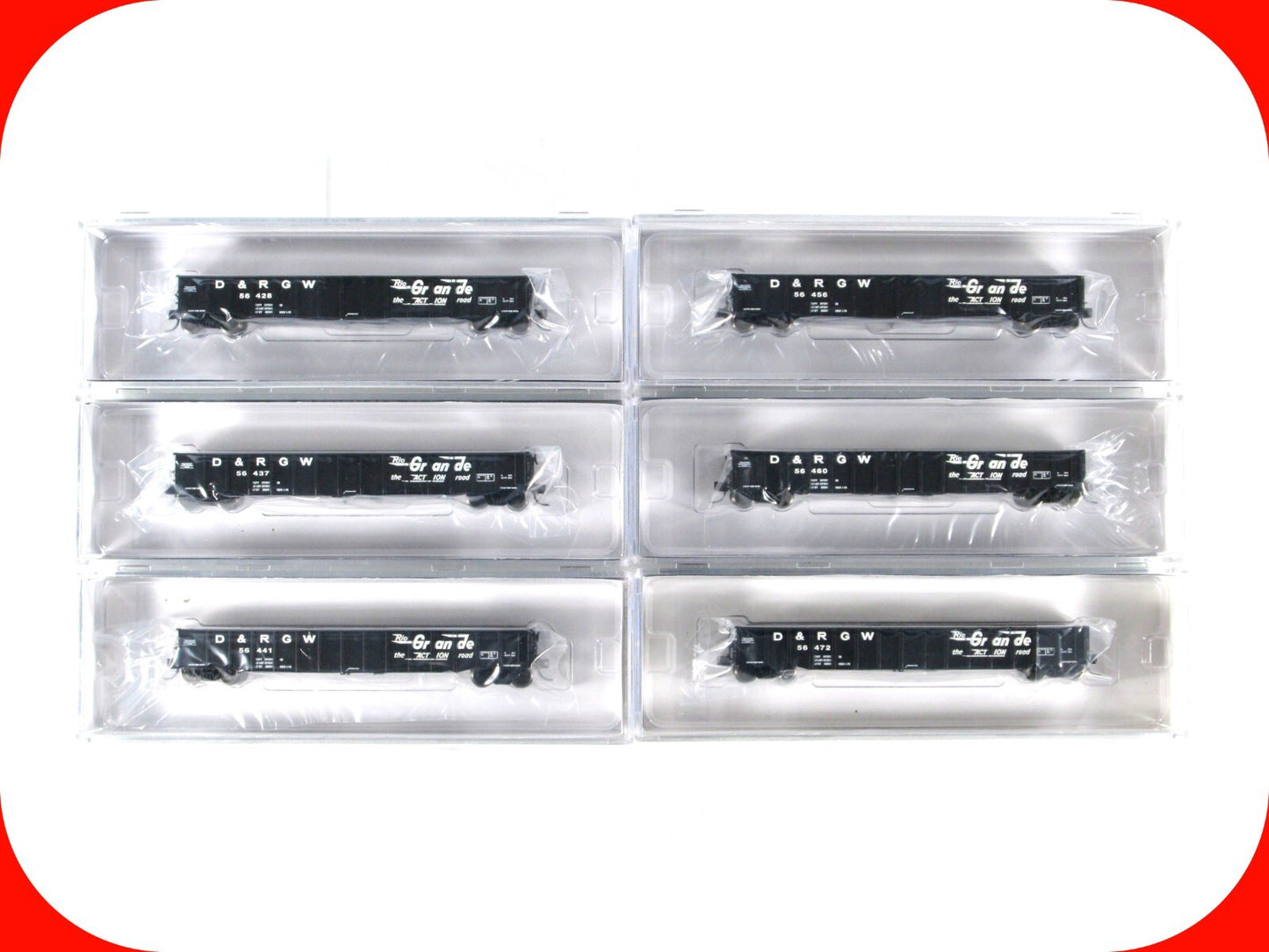 N Scale ***DENVER RIO GRANDE WESTERN*** 52' Gondola 6-Pack - TrainWorx FVM 25201