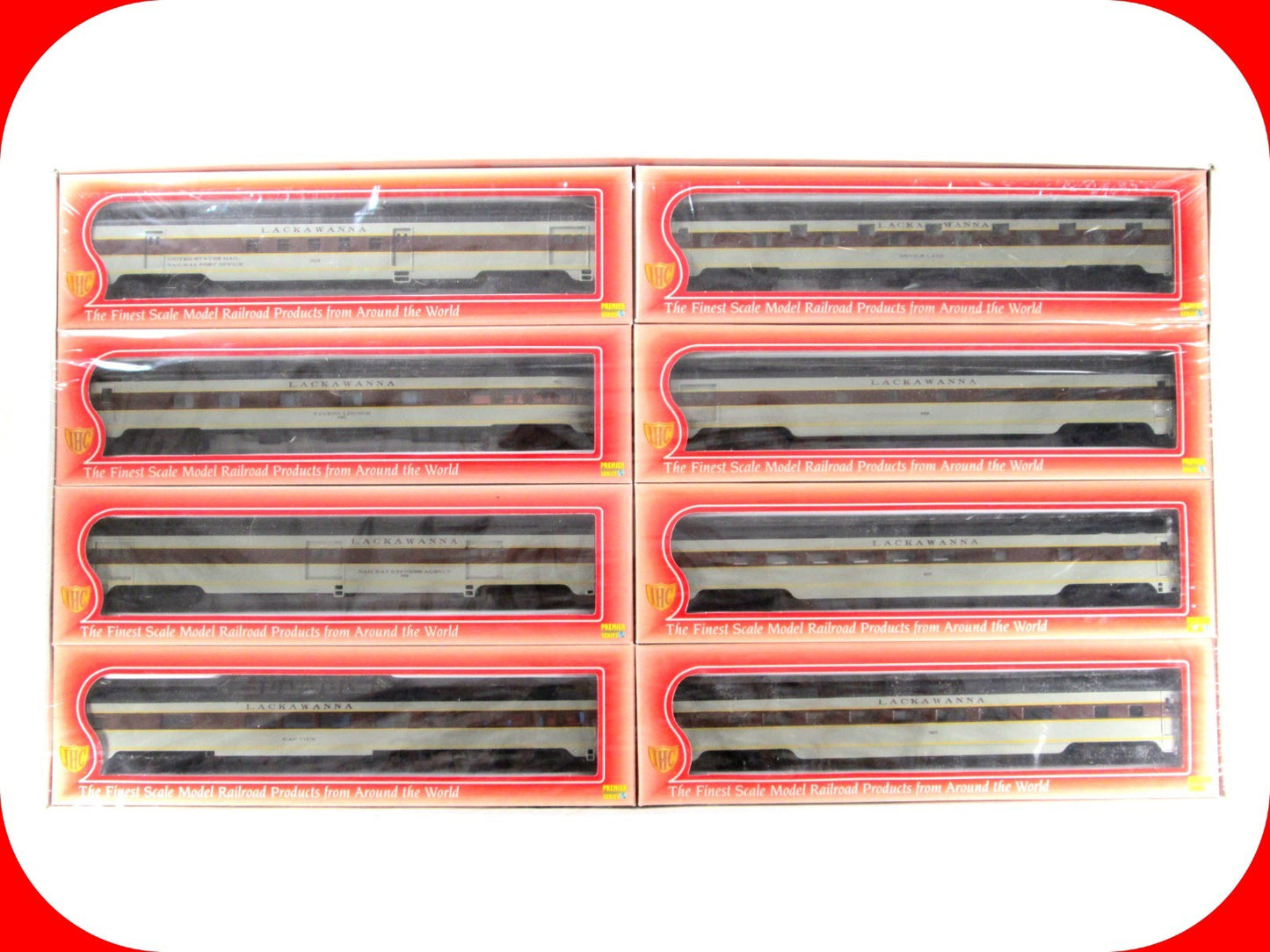 HO Scale *LACKAWANNA*  Passenger 8-Set - IHC 48148 50417, Knuckle Cpl, Interiors