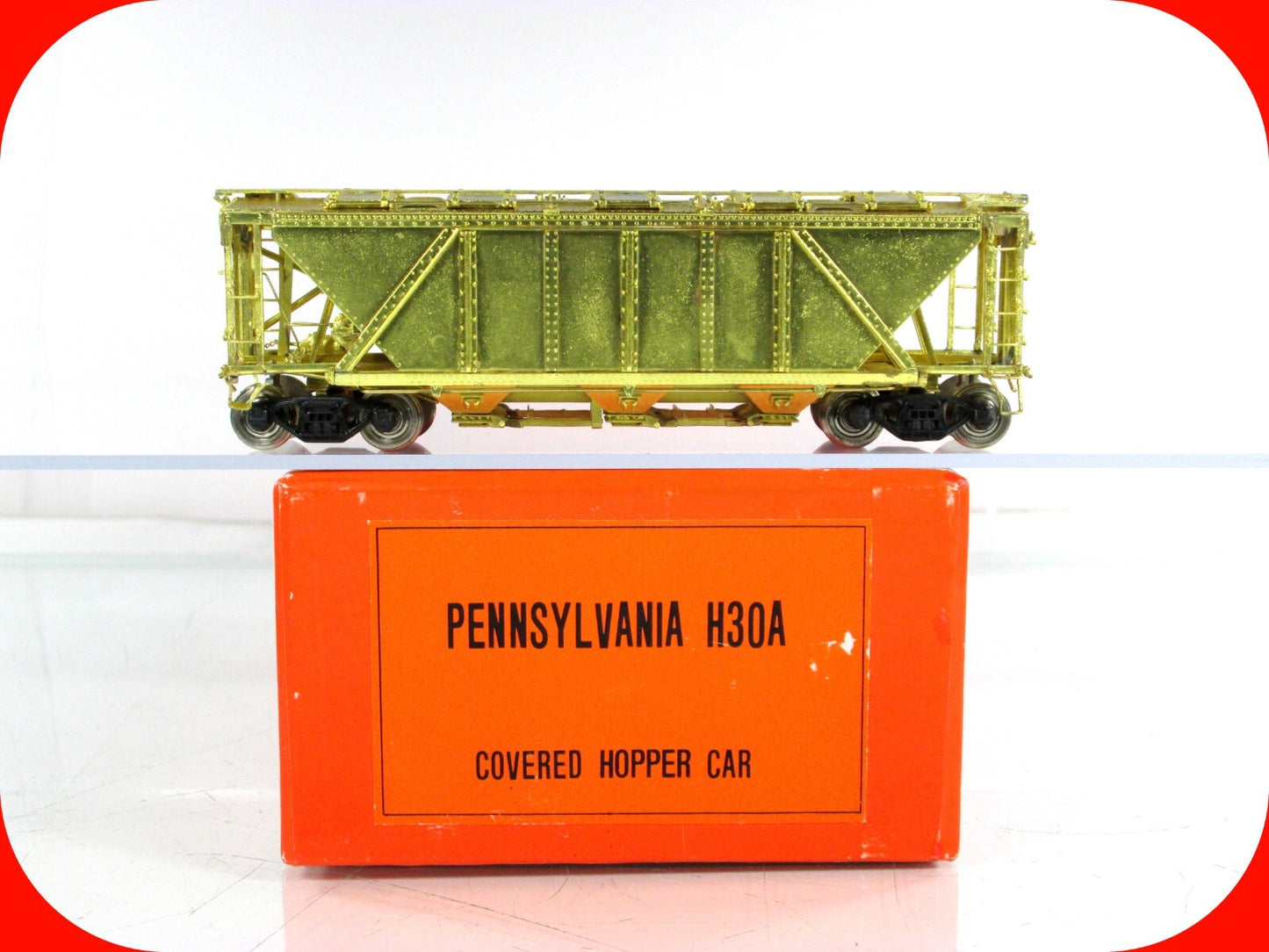 HO Scale BRASS ***PENNSYLVANIA*** H30 A Covered 3-Bay Hopper --- NPP / Jin Heung