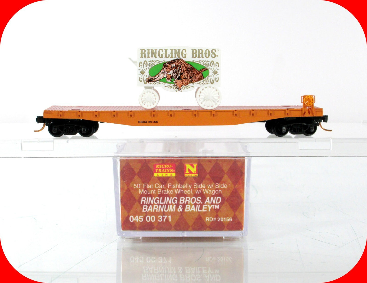N Scale **RINGLING Bros** Circus Wagon on Flat Car #20156 -Micro Trains 04500371