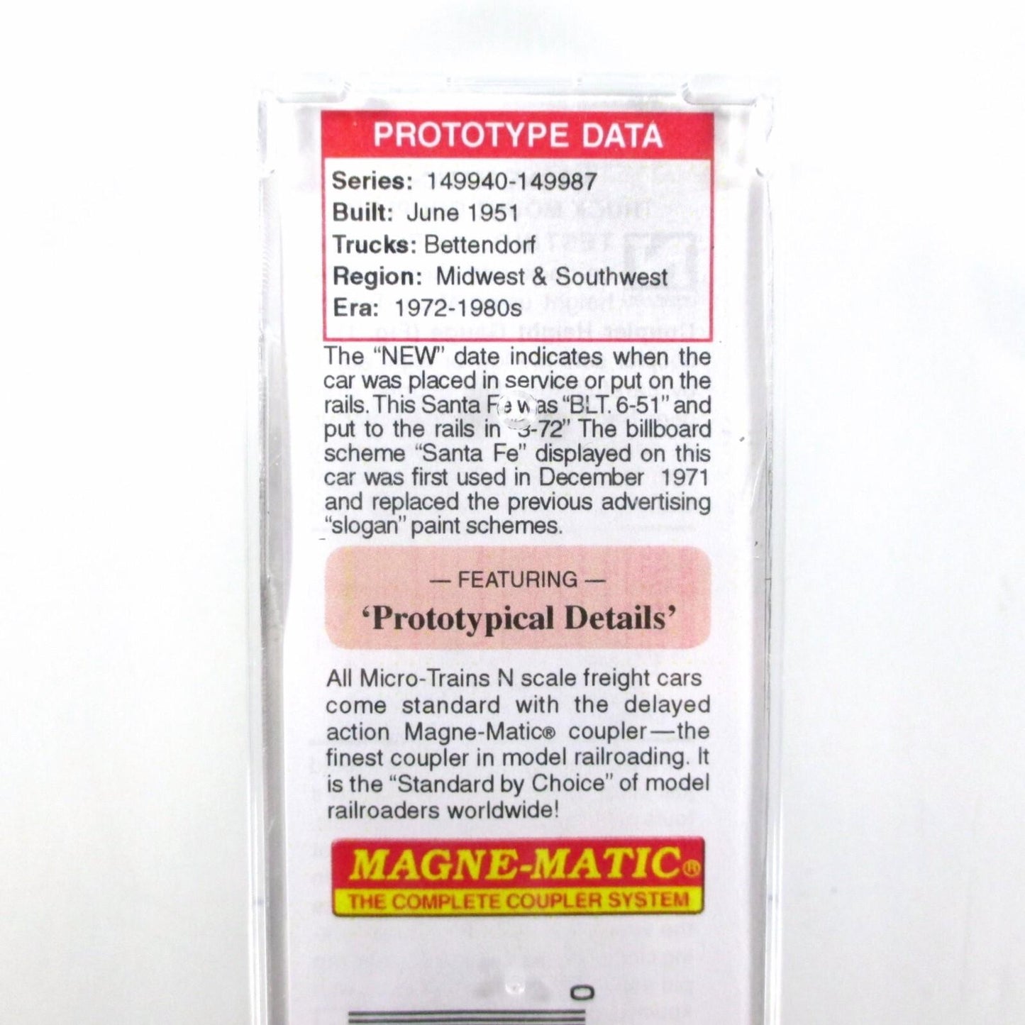 N Scale **SANTA FE** Weathered Graffiti Box Car, #149941 -Micro Trains 02144110