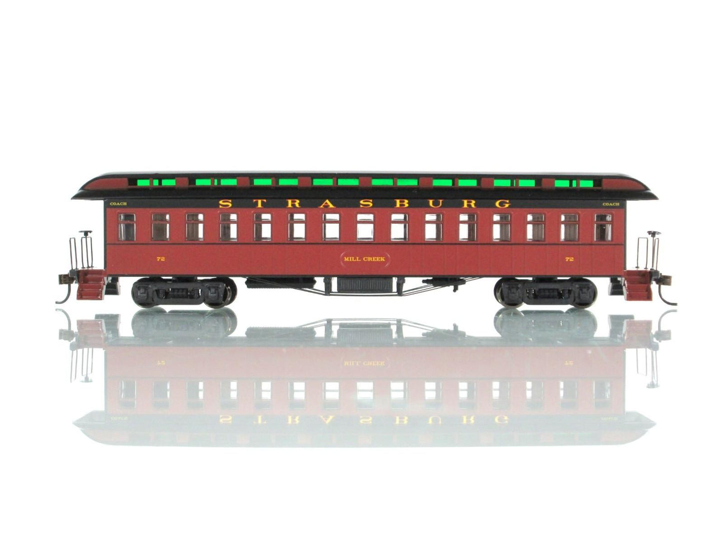 HO Scale *STRASBURG* Overland Coach "Mill Creek" #72 -- Athearn,Roundhouse 99474