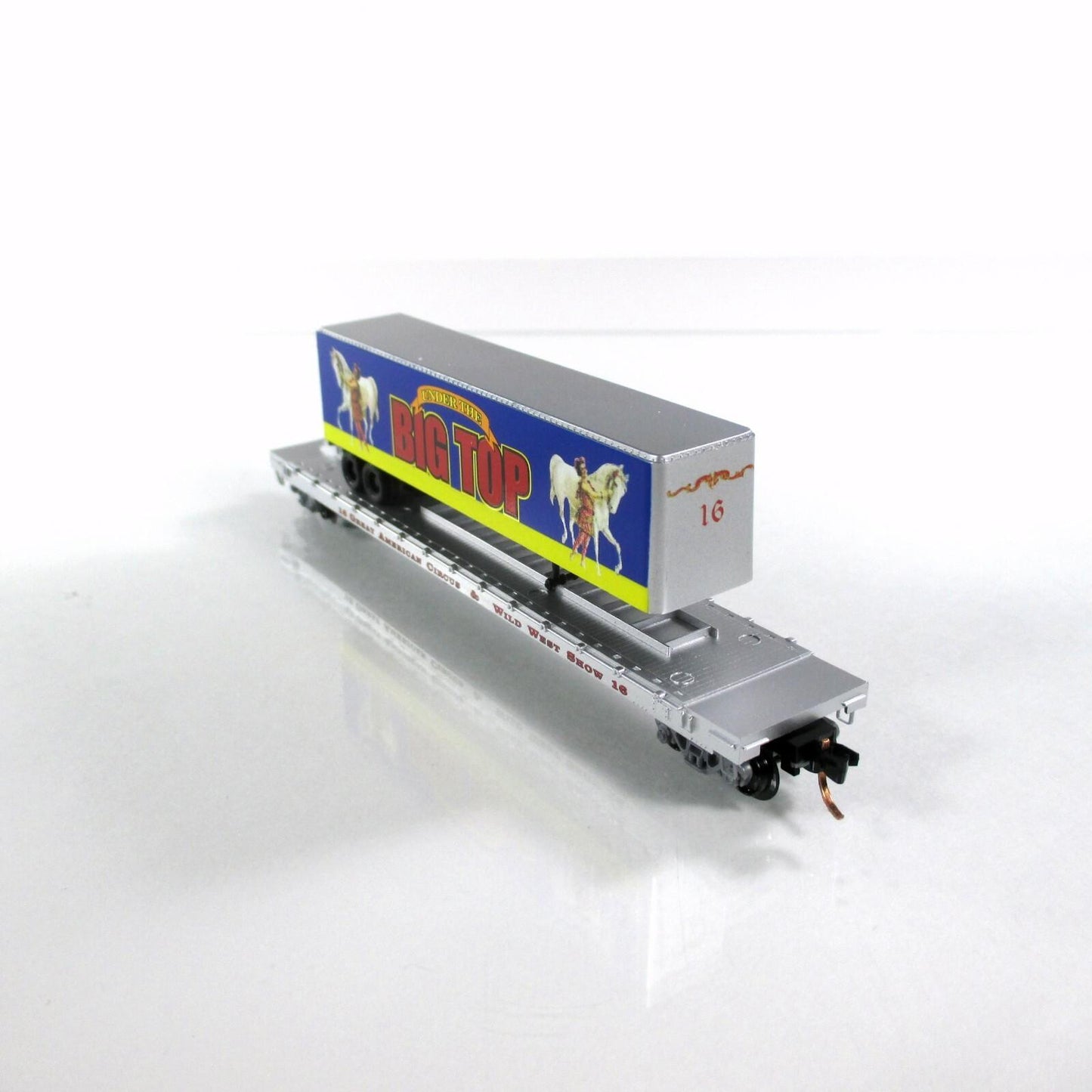 N Scale ***AMERICAN CIRCUS WILD WEST - BIG TOP*** TOFC #16 - MTL Lowell Smith #8