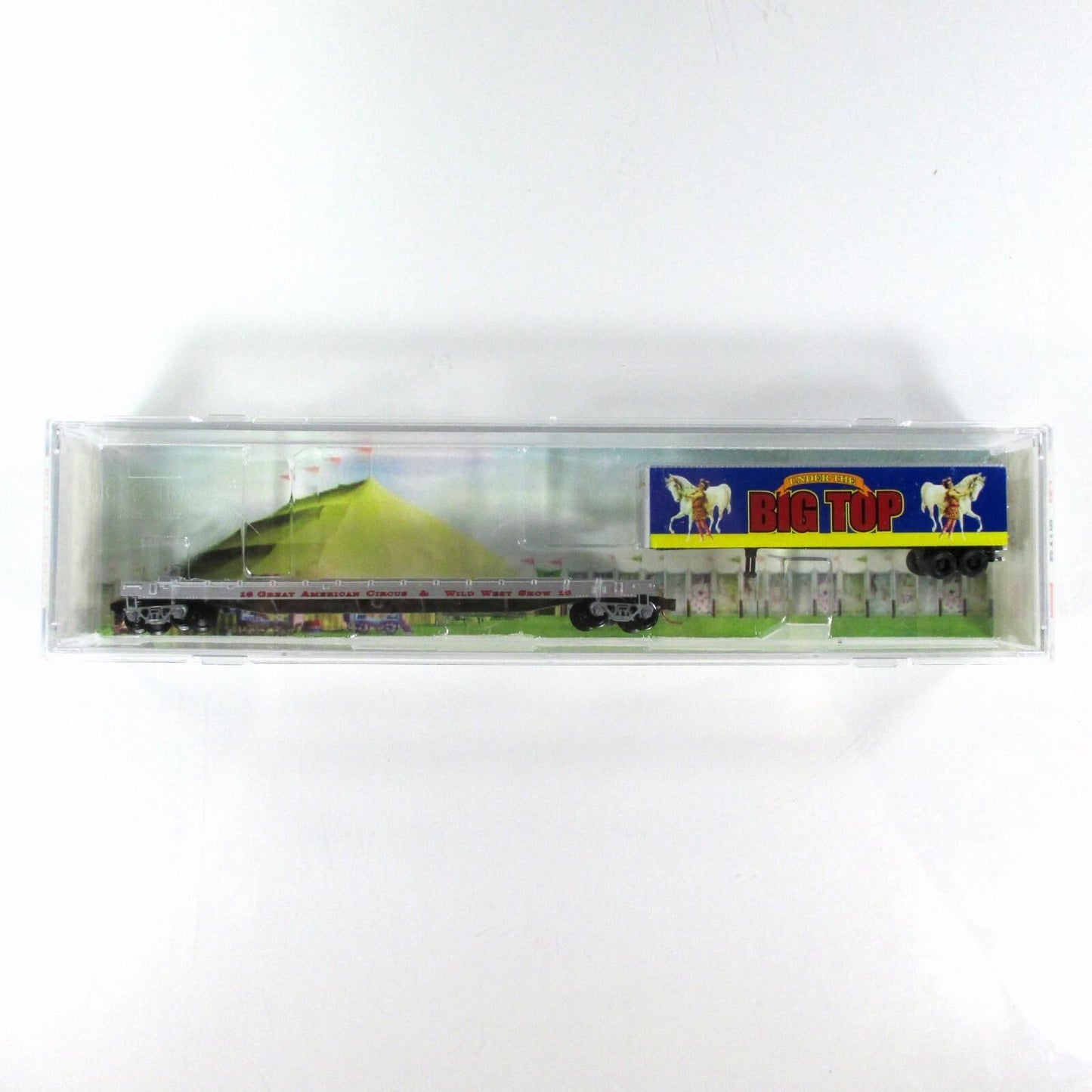 N Scale ***AMERICAN CIRCUS WILD WEST - BIG TOP*** TOFC #16 - MTL Lowell Smith #8