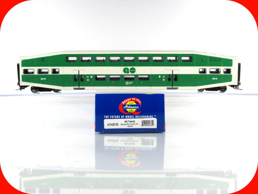 HO Scale **GO TRANSIT** Bombardier Passenger Coach Car #2019 -- Athearn ATH25735