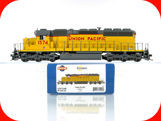 HO Scale **UNION PACIFIC** SD40-2 Locomotive #1574 - Athearn ATH72100, DCC Sound