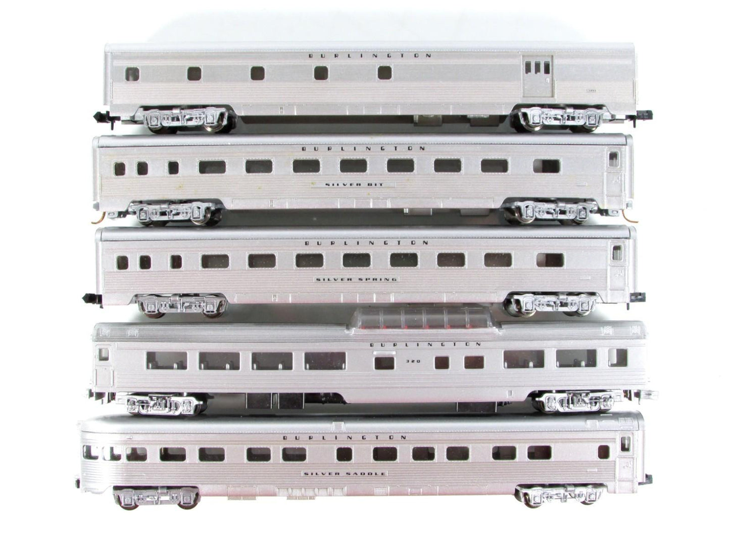 N Scale ***CB&Q BURLINGTON*** Lightweight Passenger 5-Car Set --- Con-Cor 540005
