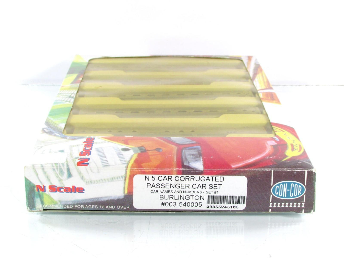 N Scale ***CB&Q BURLINGTON*** Lightweight Passenger 5-Car Set --- Con-Cor 540005