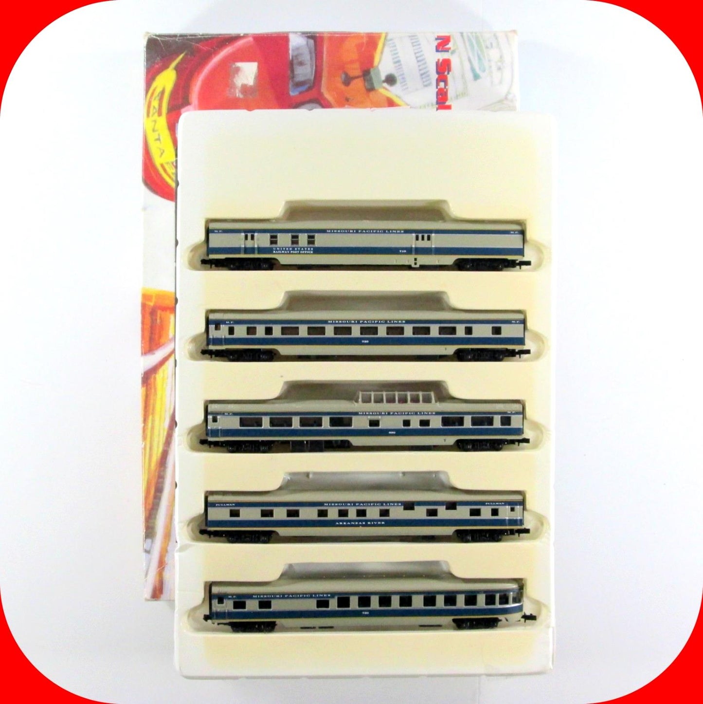 N Scale ***MISSOURI PACIFIC*** Lightweight Passenger 5-Car Set -- Con-Cor 004030