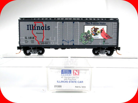 N Scale **ILLINOIS** Prairie State 40' Box Car, IL 1818 -Micro Trains 21320 *NEW
