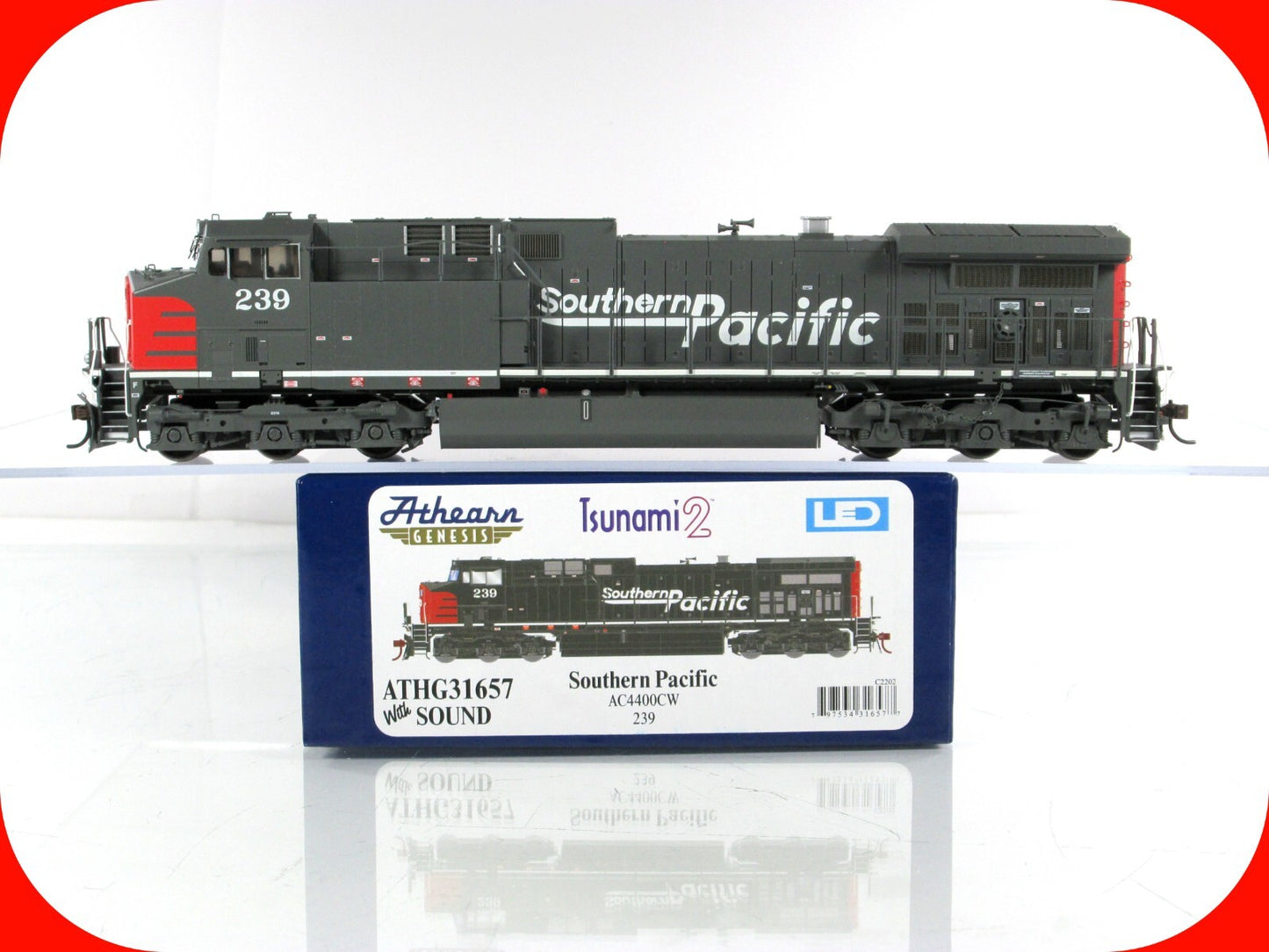 HO Scale **SOUTHERN PACIFIC** AC4400CW #239 - Athearn G31657, DCC Tsunami2 Sound