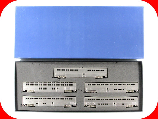 N Scale BRASS ***AMTRAK SUPERLINERS*** Bi-Level Passenger 5-Set - PFM, MTL Cplrs