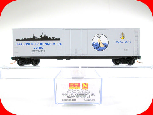 N Scale USS *Joseph Kennedy* US Navy Series 50' Box Car -- Micro Trains 03800404