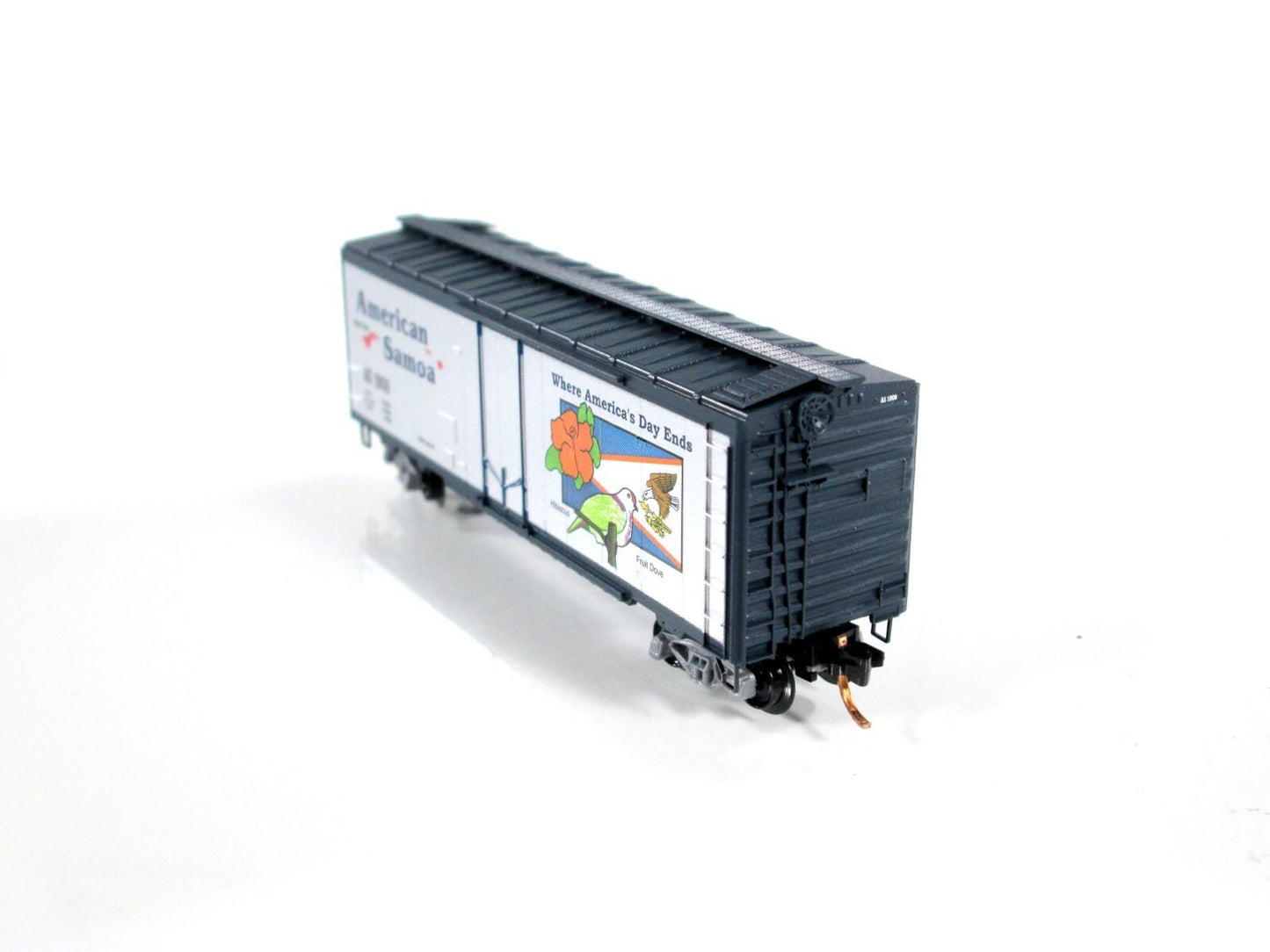 N Scale AMERICAN SAMOA 40' Box Car, AS 1900 -Micro Trains NSC Special Run 07-02
