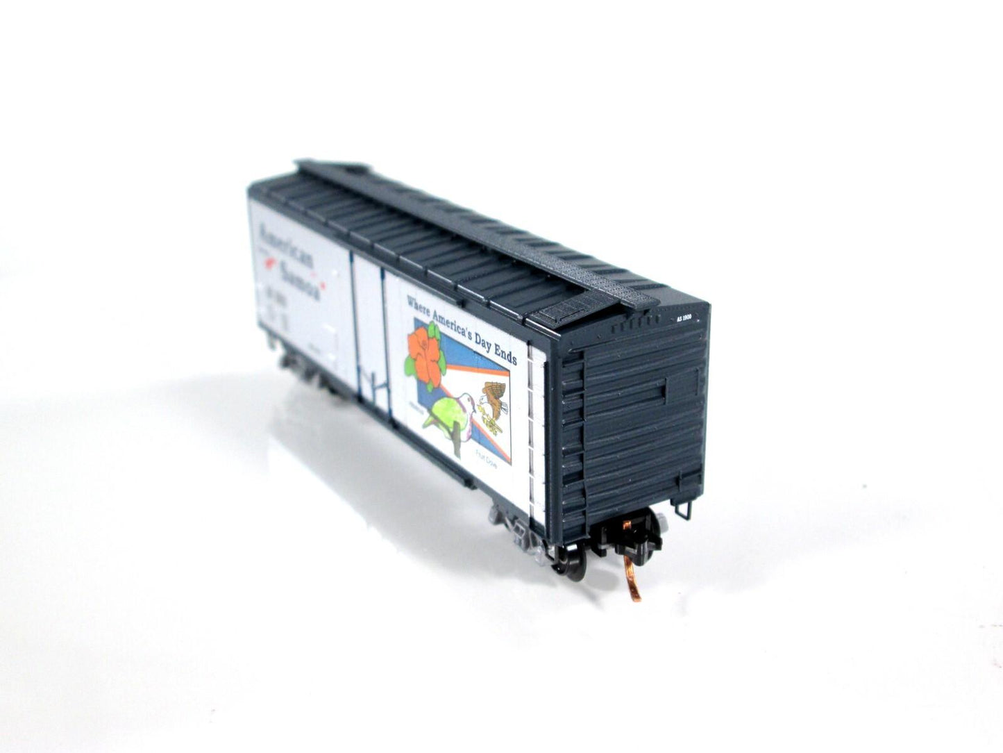 N Scale AMERICAN SAMOA 40' Box Car, AS 1900 -Micro Trains NSC Special Run 07-02