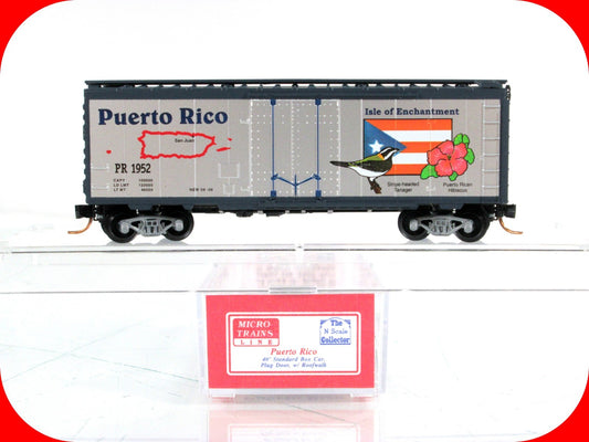 N Scale ***PUERTO RICO*** 40' Box Car, PR 1952 -- Micro Trains Special Run 06-02