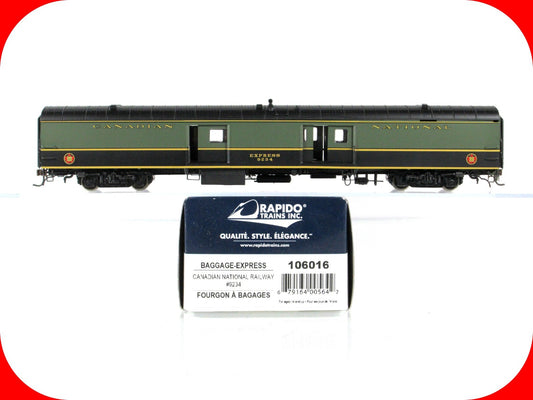 HO Scale ***CANADIAN NATIONAL*** Baggage Express #9234 -- Rapido 106016, Lighted