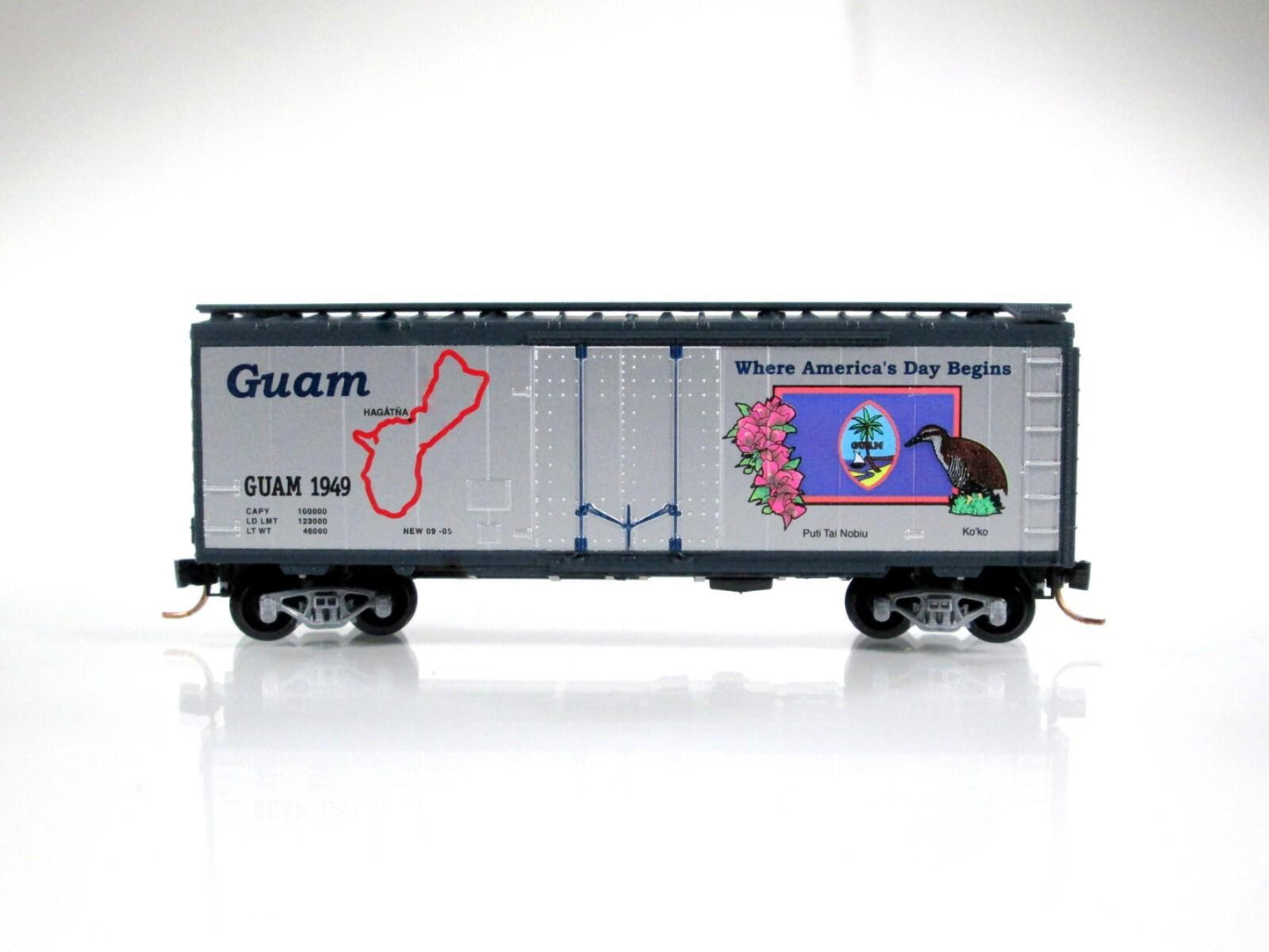 N Scale ***ISLAND of GUAM*** 40' Box Car - 1949 - Micro Trains NSC Special 05-02
