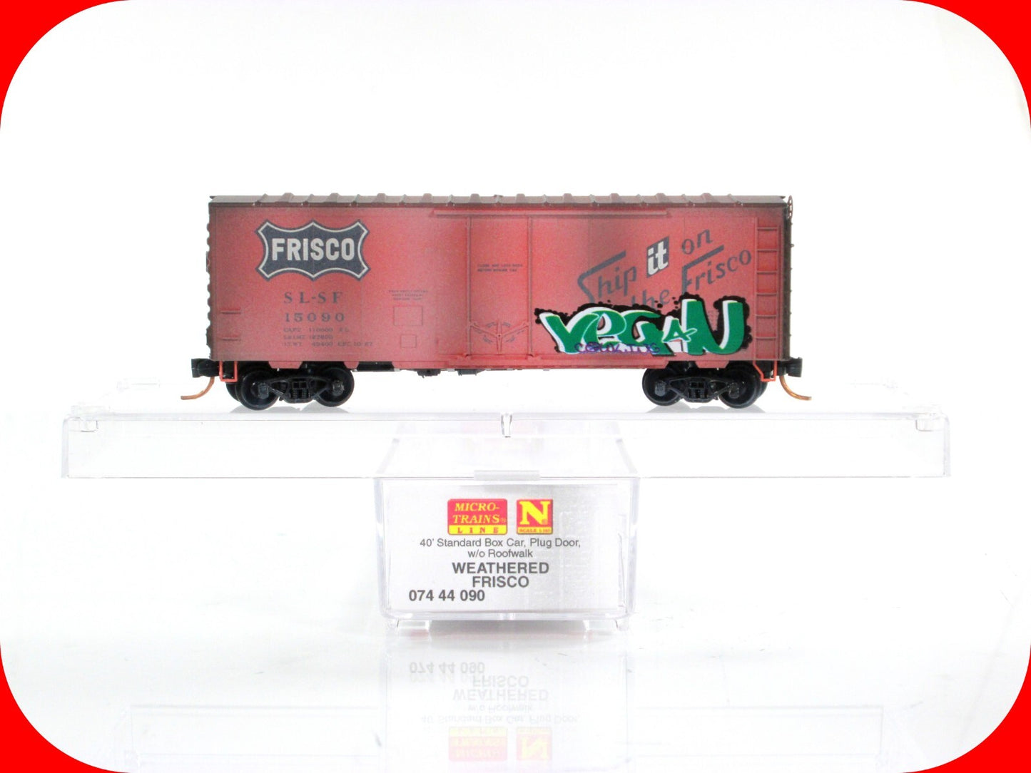 N Scale ***FRISCO*** Weathered & Graffiti Box Car #15090 - Micro Trains 07444090