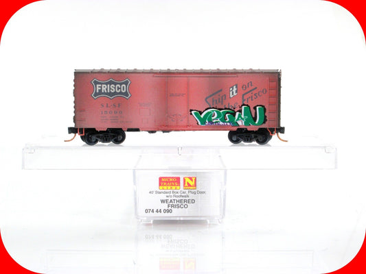 N Scale ***FRISCO*** Weathered & Graffiti Box Car #15090 - Micro Trains 07444090