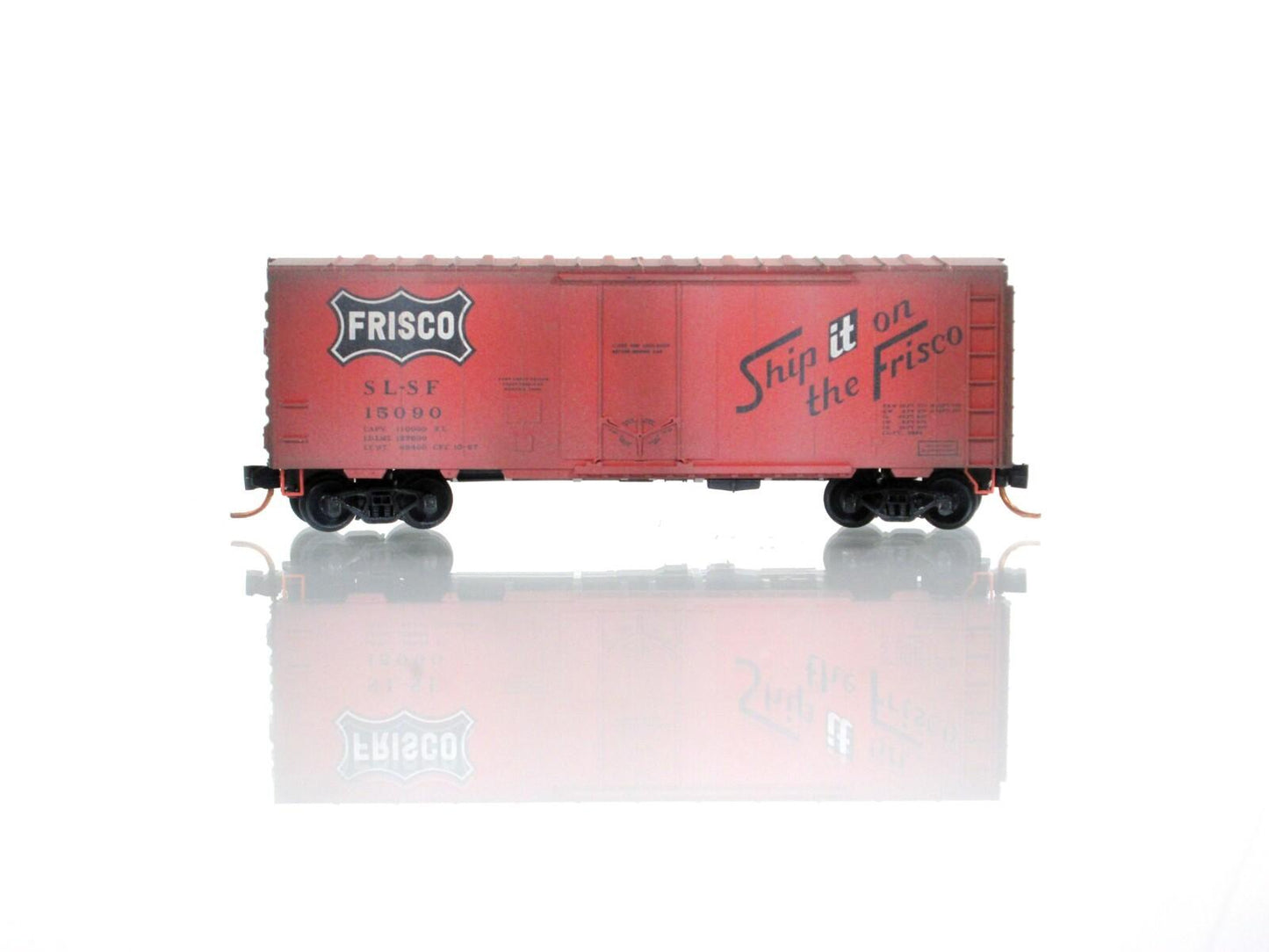 N Scale ***FRISCO*** Weathered & Graffiti Box Car #15090 - Micro Trains 07444090