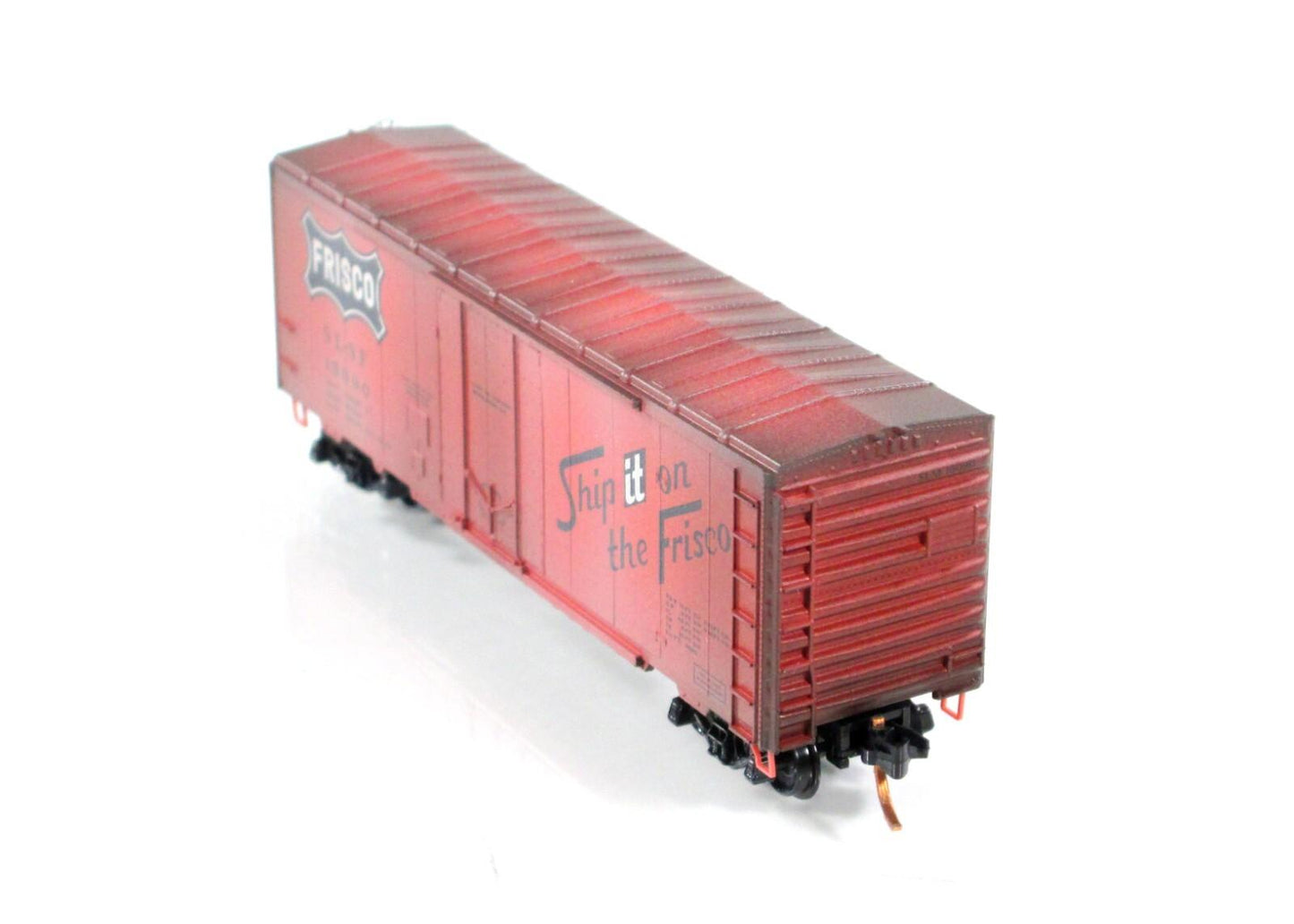 N Scale ***FRISCO*** Weathered & Graffiti Box Car #15090 - Micro Trains 07444090