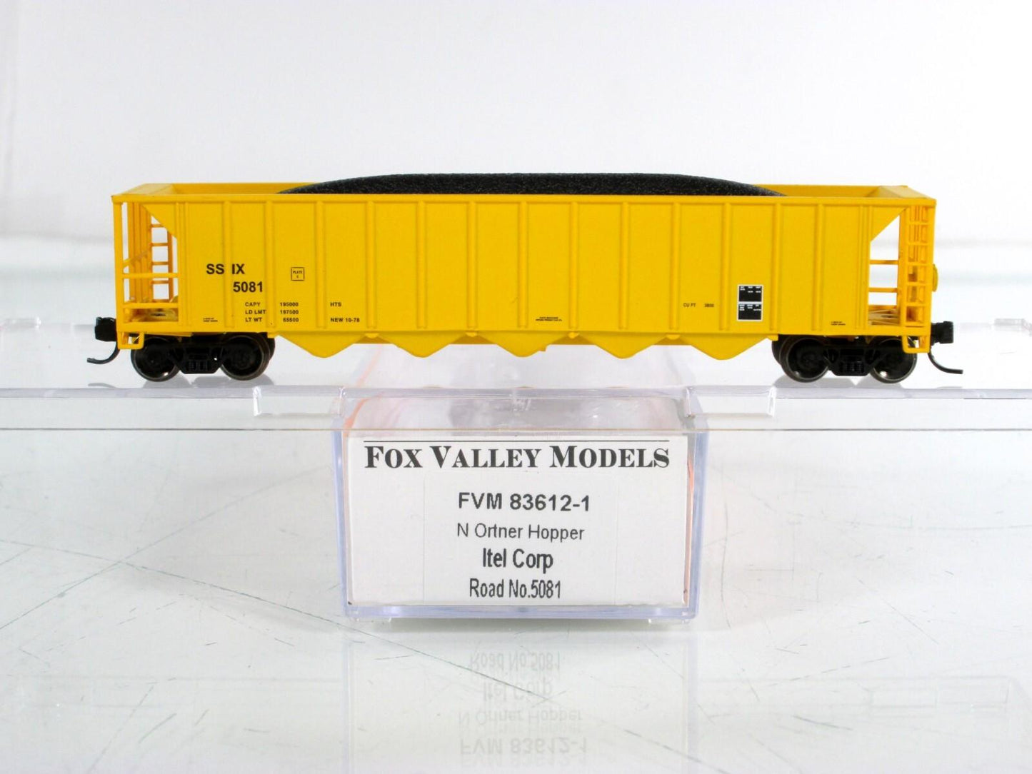 N Scale **ITEL Corp** 5-Bay Ortner Coal Hopper 6-Car Set -- Fox Valley 83612
