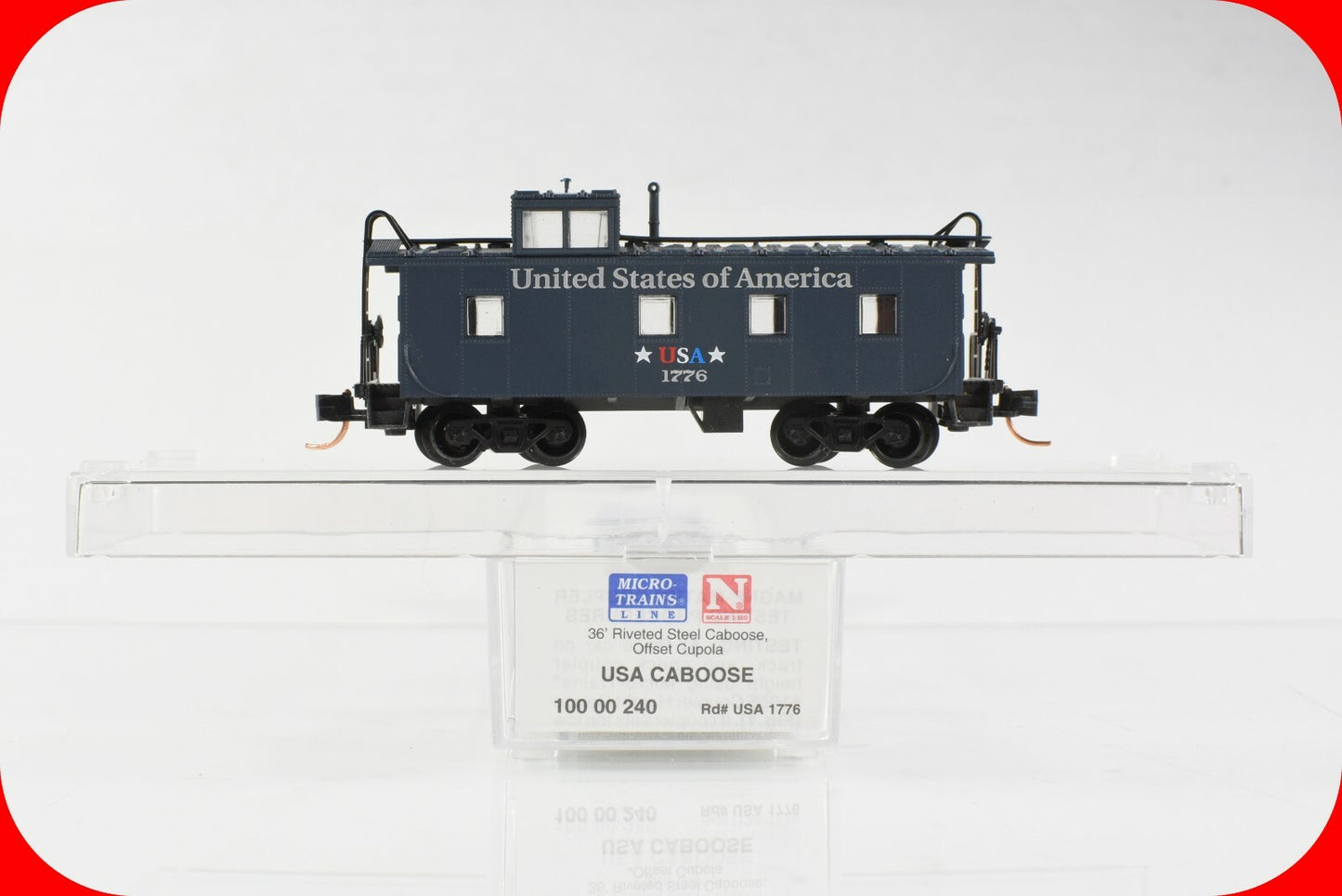 N Scale **USA Bicentennial** Patriotic Caboose 1776-1976 - Micro Trains 10000240