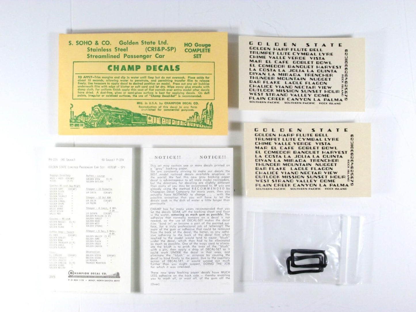 HO Scale BRASS **CHICAGO, ROCK ISLAND & PACIFIC** LA QUINTA Sleeper -  Soho 1105
