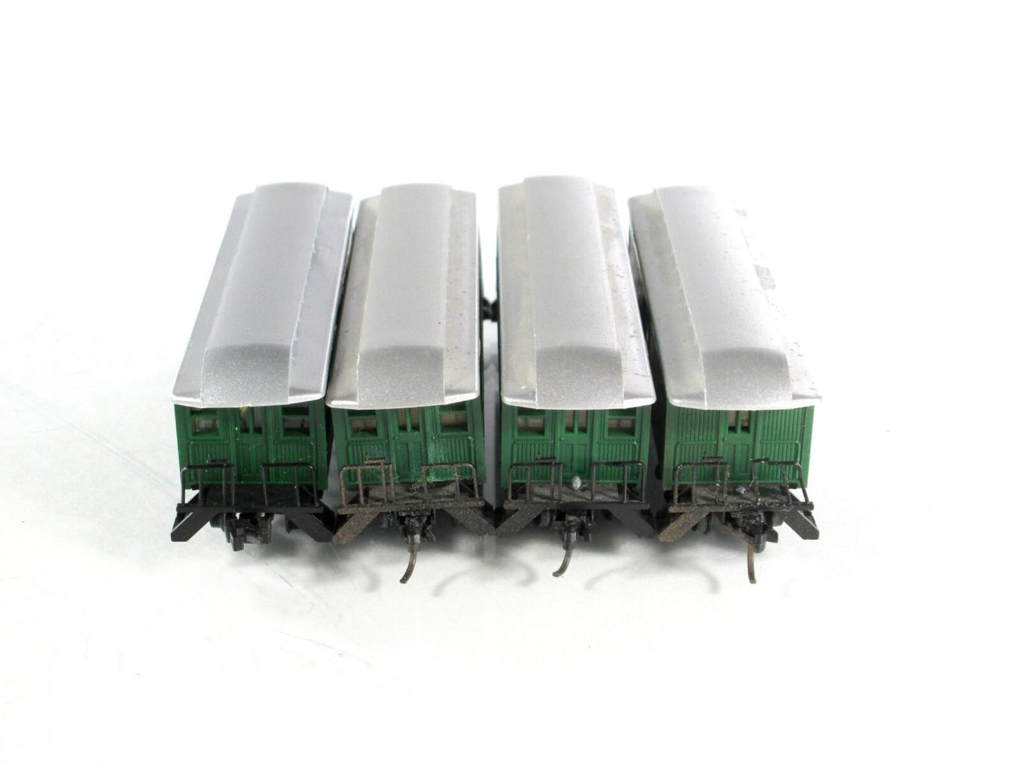 N Scale **CENTRAL PACIFIC** Overton Passenger 4-Pack - Roundhouse, Knuckle Cplrs