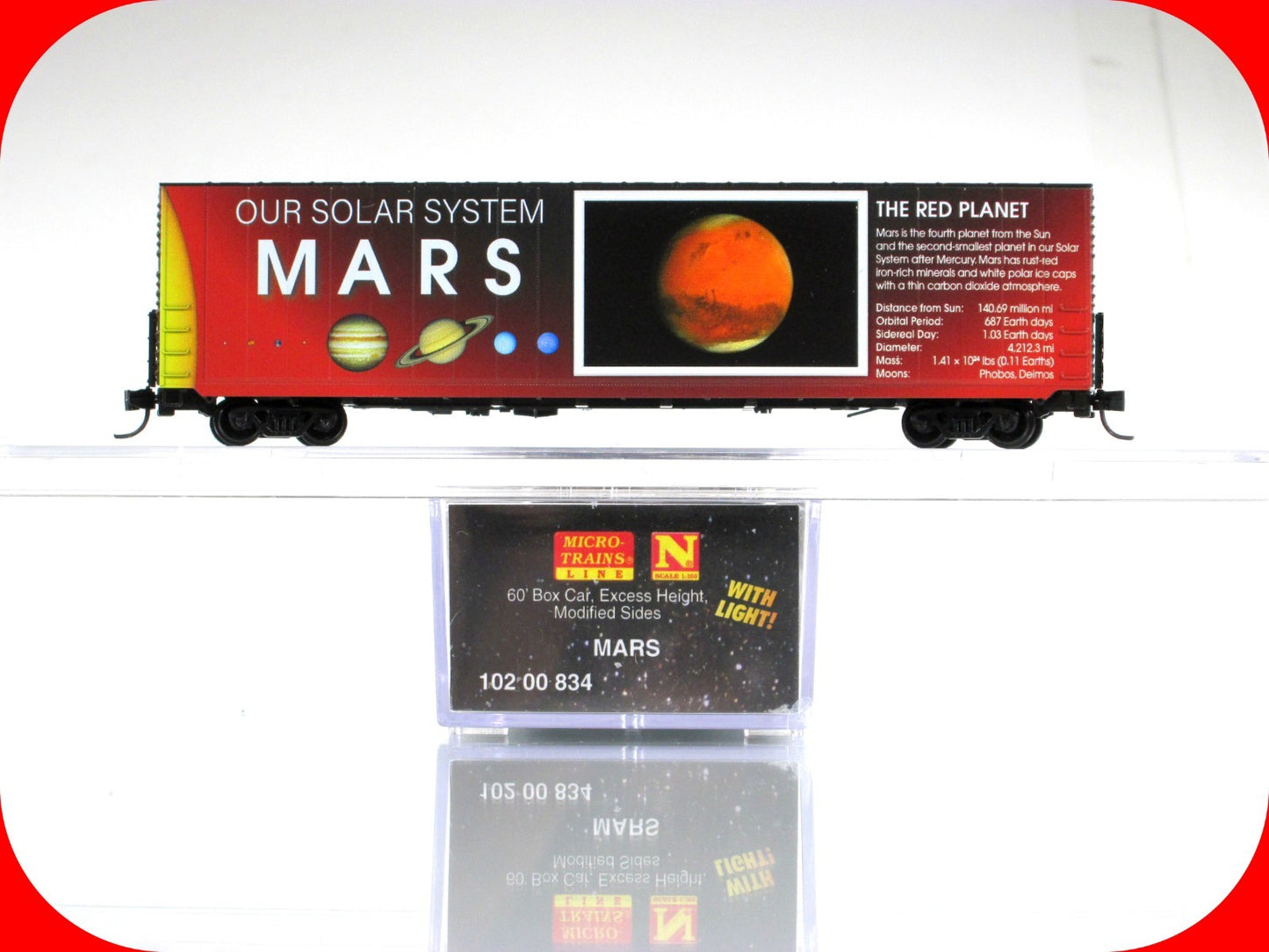 N Scale **MARS** Solar System Series 60' Box Car - Micro Trains 10200834 LIGHTED