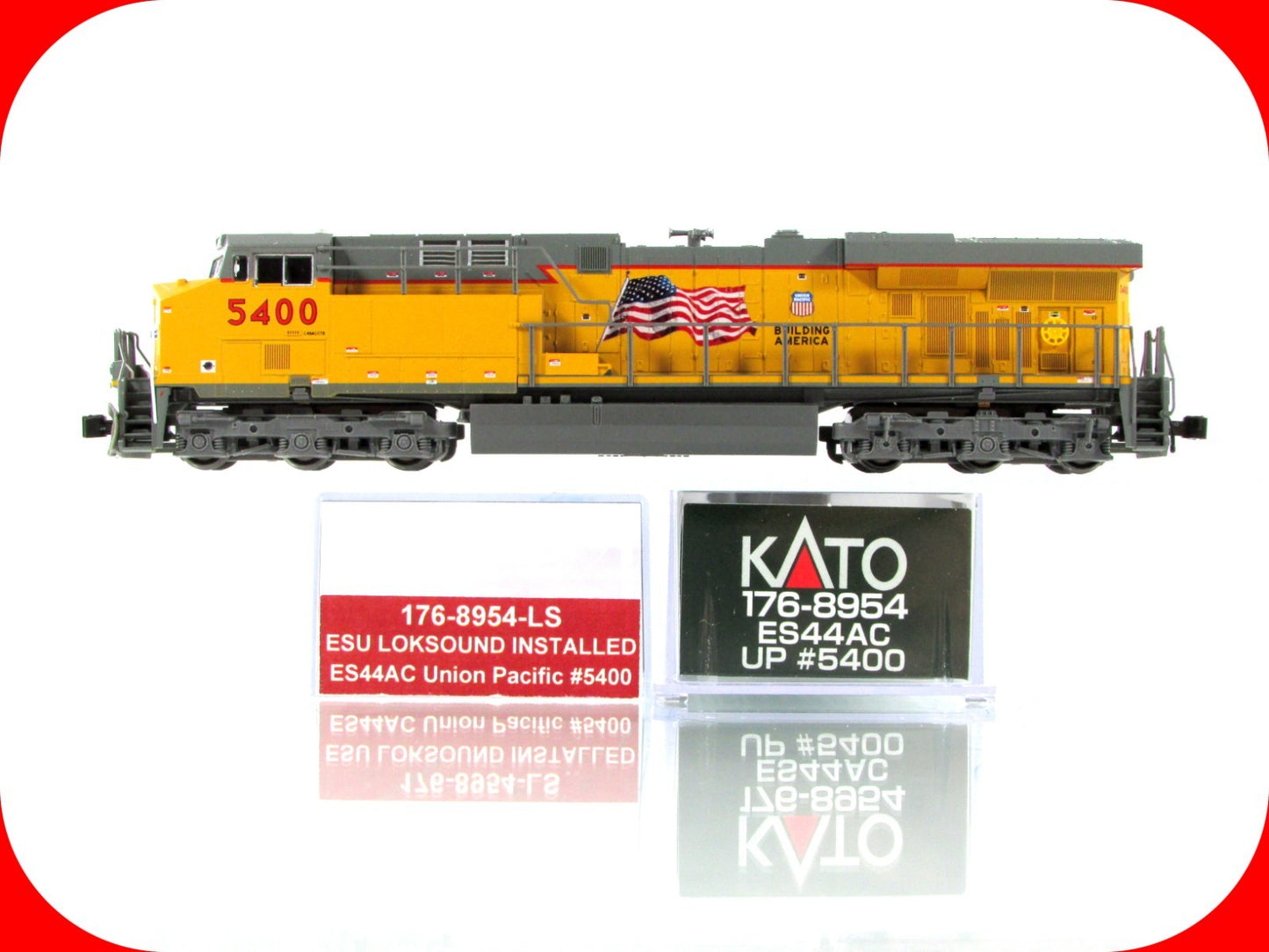 N Scale **UNION PACIFIC** ES44AC, US Flag #5400 - Kato 176-8954-LS, DCC LokSound