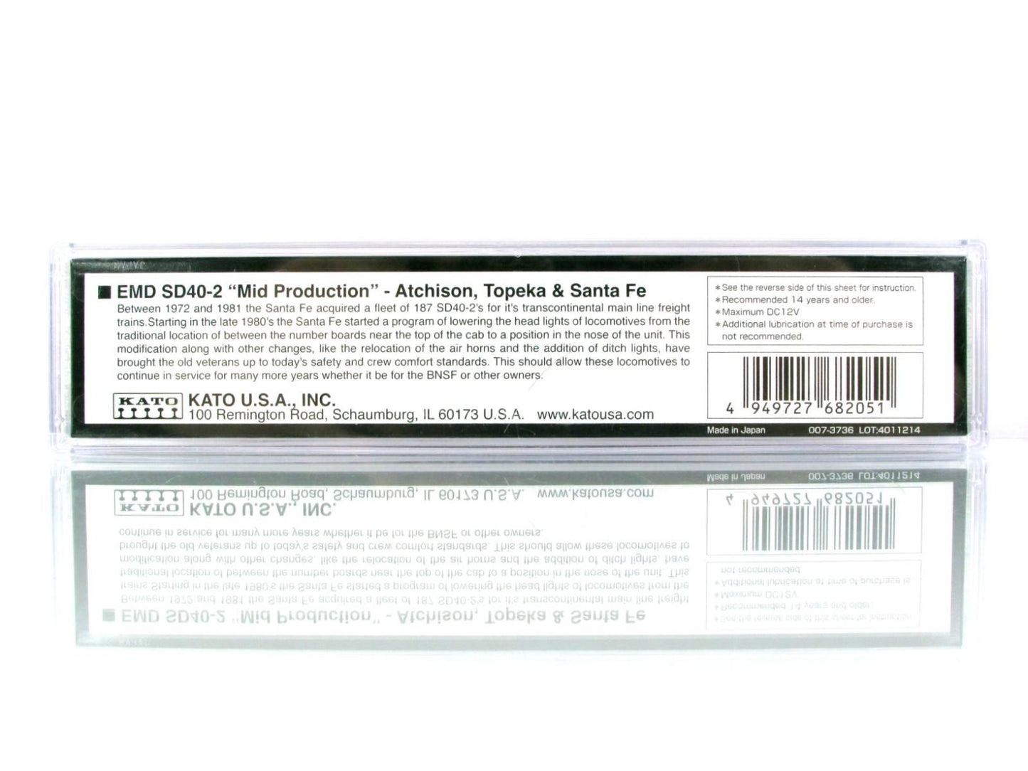 N Scale ***SANTA FE** SD40-2 Diesel Locomotive, ATSF 5088 - Kato 176-8210 w/ DCC