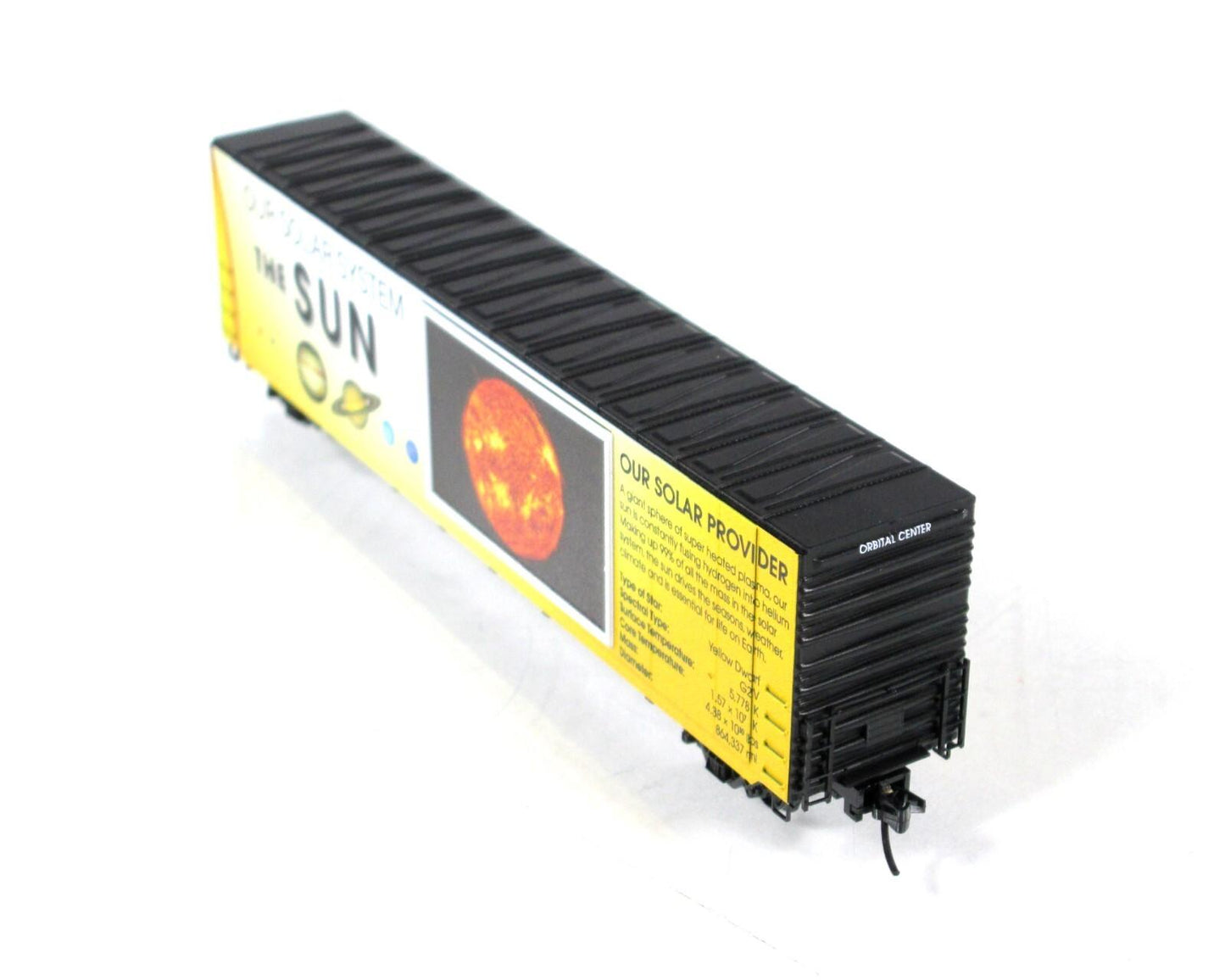 N Scale ***SUN** Solar System Series 60' Box Car - Micro Trains 10200830 LIGHTED