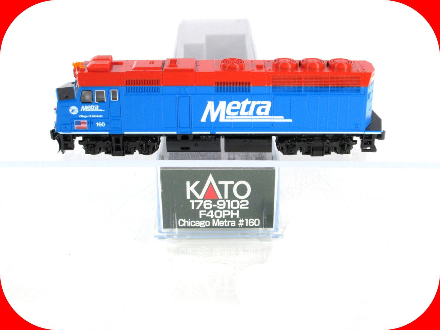N Scale ***CHICAGO METRA** EMD F40PH Locomotive #160 - Kato 176-9102 **DCC Ready