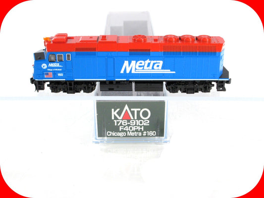 N Scale ***CHICAGO METRA** EMD F40PH Locomotive #160 - Kato 176-9102 **DCC Ready