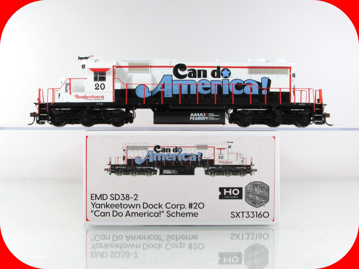 HO Scale **YANKEETOWN** SD38-2 #20 - ScaleTrains Rivet Counter SXT33160, DCC Rdy