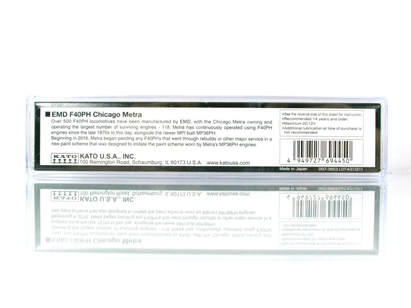 N Scale **CHICAGO METRA* F40PH *Village Of Itasca* #183 - Kato 176-9108 *DCC Rdy