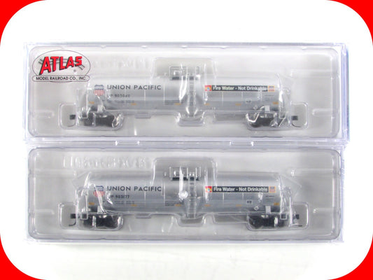 N Scale **UNION PACIFIC** MoW Fire Water Tank Car Set - Atlas NSE Special **RARE