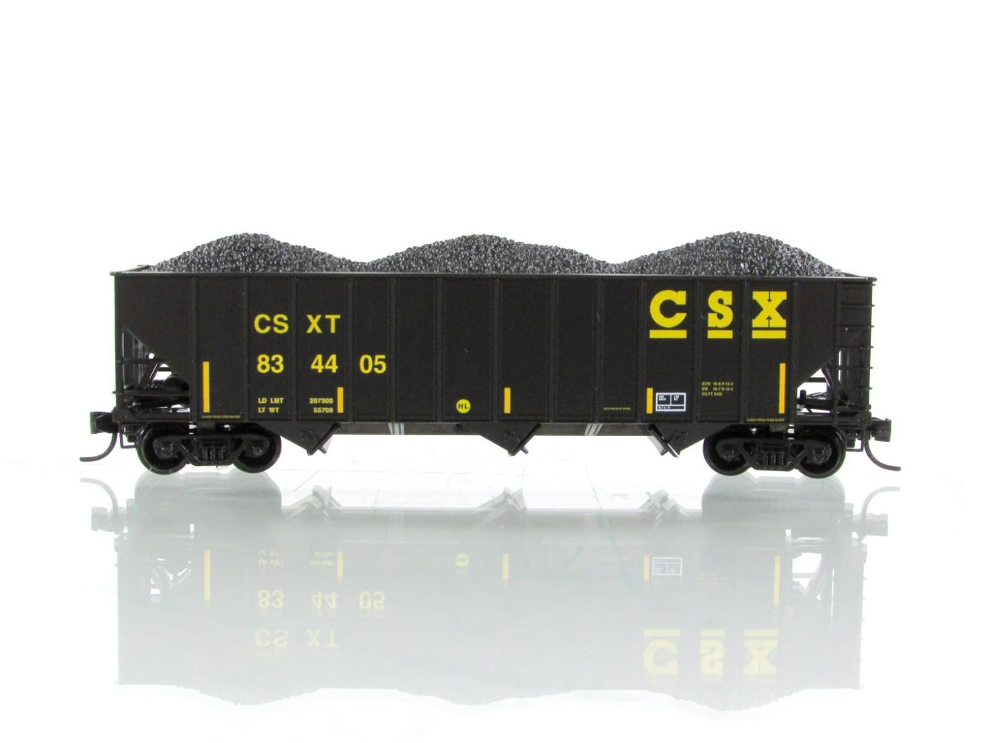 N Scale ***CSX*** 100-Ton 3-Bay Coal Hopper 8-Pack Set - Micro Trains 99300817