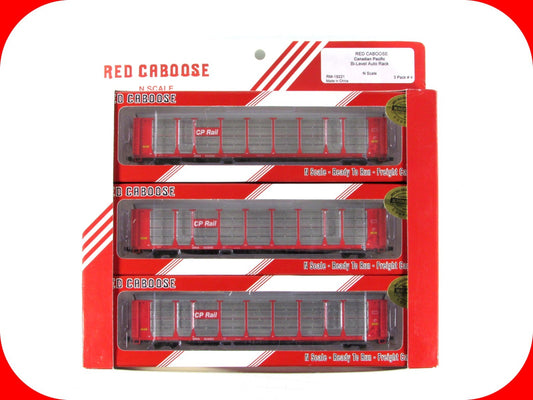 N Scale **CANADIAN PACIFIC** Bi-Level Auto Rack 3-Pack #4 - Red Caboose RM-19221