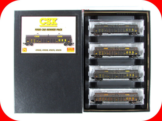 N Scale ***CSX*** Weathered Coil Steel Gondola 4-Pack ---- Micro Trains 99300173