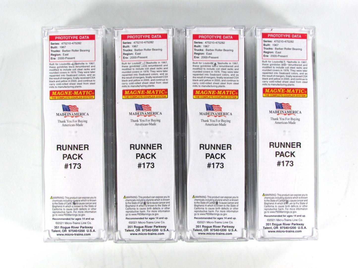 N Scale ***CSX*** Weathered Coil Steel Gondola 4-Pack ---- Micro Trains 99300173